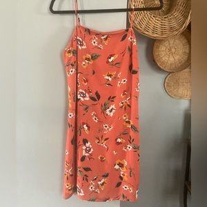 Francesca’s floral orange mini dress - size small